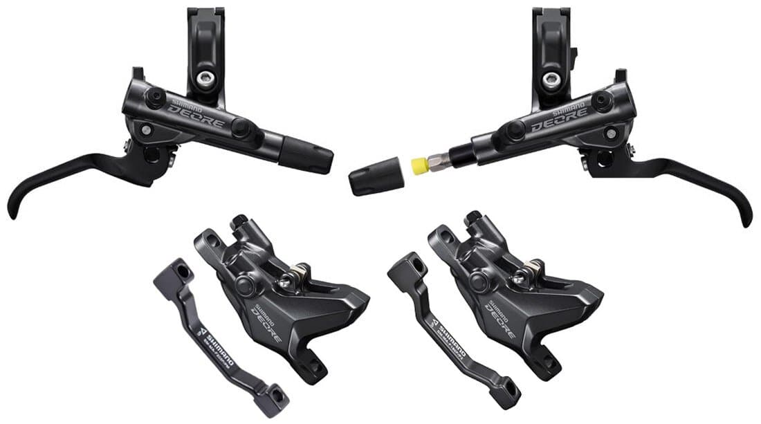 brzda kotoučová SHIMANO Deore M6100 p+z (750+1600 mm) komplet bez kotoučů, (zadní J-kit)