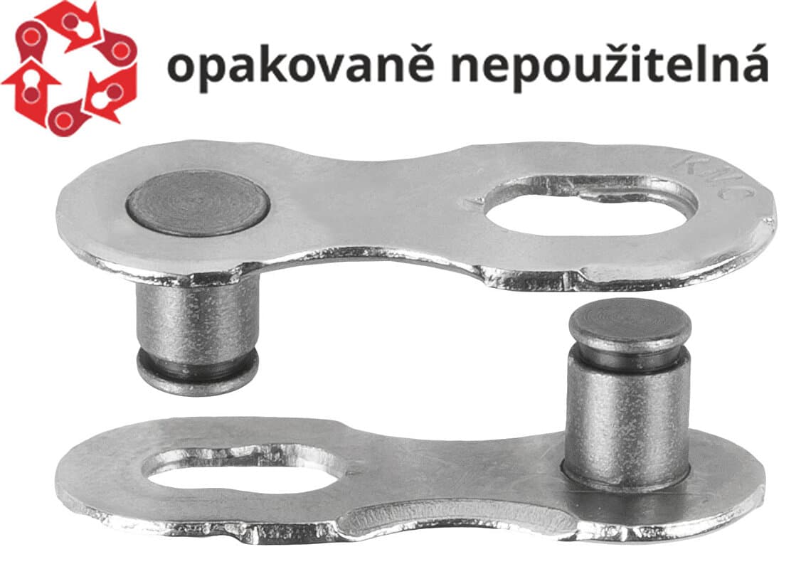 spojka řetězu KMC X-1NR single speed X-1 (e1NR EPT Silver )