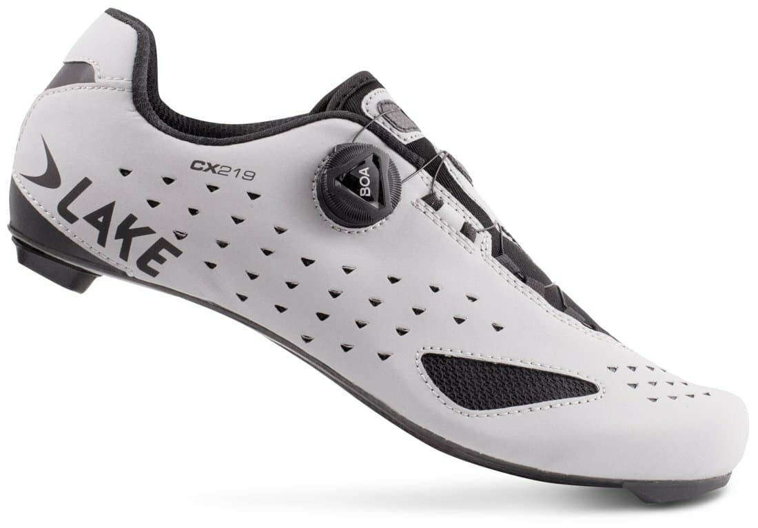 tretry LAKE CX219 Carbon reflexní stříbrná/černá vel.44,5