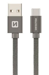 datový kabel SWISSTEN USB/Micro USB 20 cm šedý