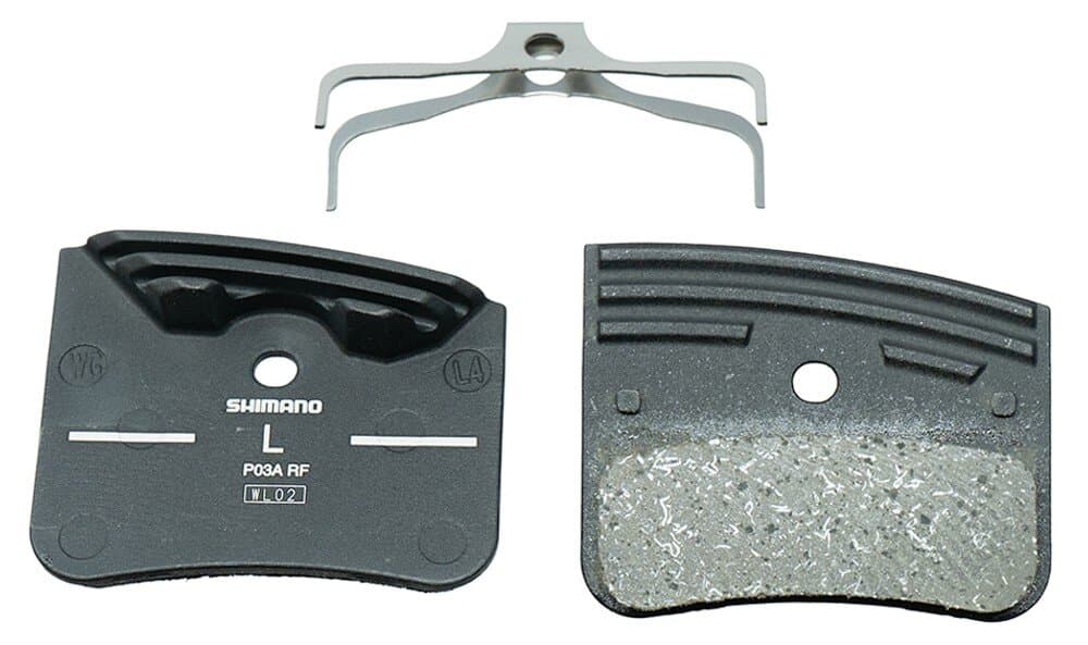 brzdové destičky SHIMANO P03A-RFA polymer, s chladiči čtyřpístkové XT, XTR, v krabičce