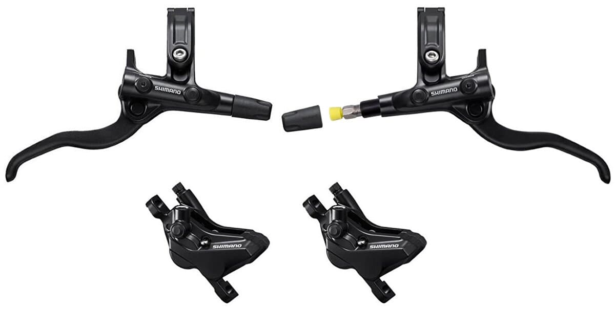 brzda kotoučová SHIMANO Deore MT420 čtyřpístková p+z (1000+1850 mm) komplet bez kot.(zadní J-kit)