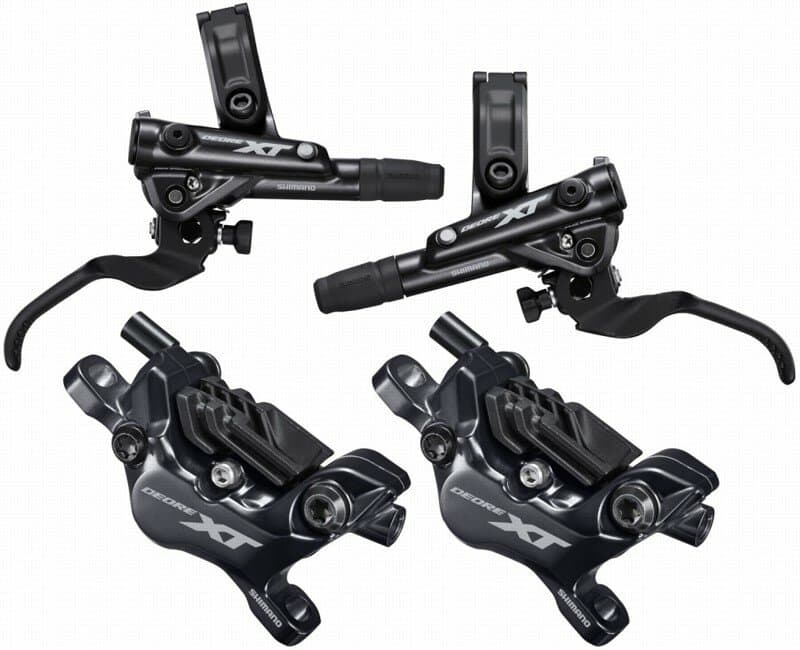 brzda kotoučová SHIMANO XT M8120 čtyřpístková p+z komplet bez kotoučů a adapt., J-kit, box
