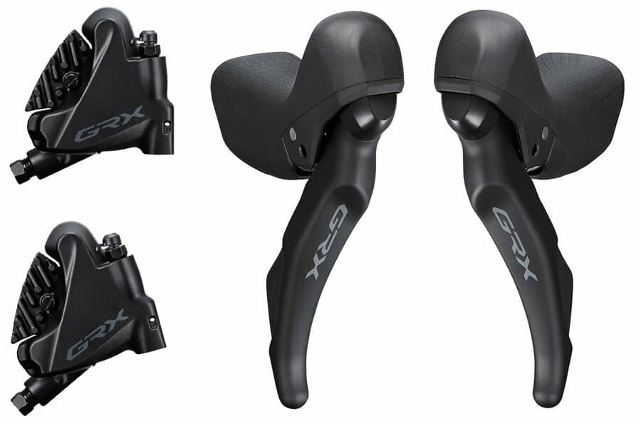 řazení SHIMANO GRX RX600 dual control 2x11 speed, třmeny RX400 (pár) J-kit, MNT 10mm