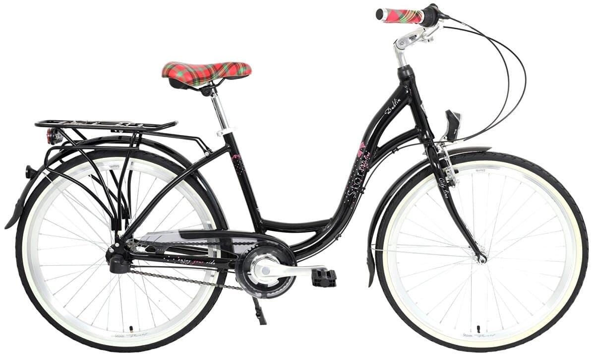 kolo STORM Dublin Alu 26" 3sp. 17" černé / růžová mašle