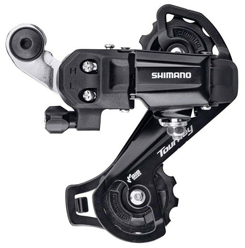 měnič SHIMANO Tourney RD-TY200GS, 6/7 speed bez háku, dlouhé vodítko černý