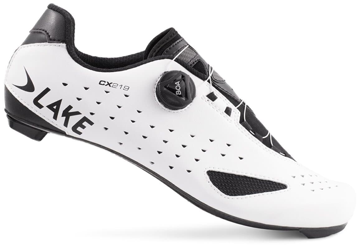 tretry LAKE CX219 Carbon bílo/černé vel.42 wide