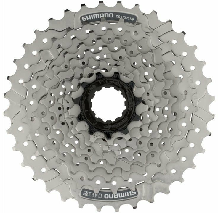 9-kazeta SHIMANO CS-HG201 11-34 zubů, stříbrná mat