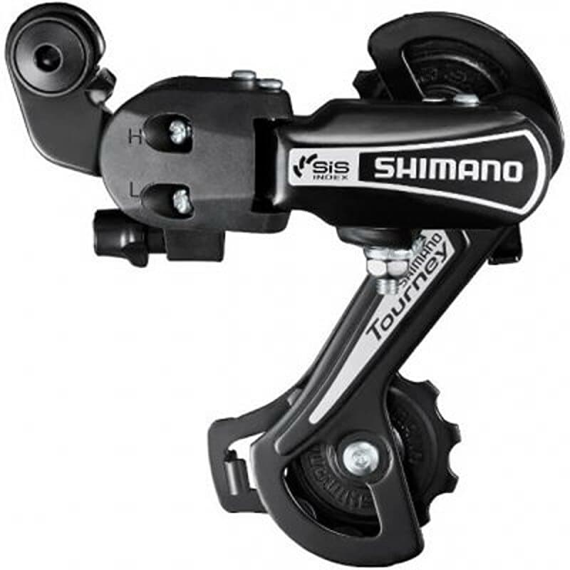 měnič SHIMANO RD-TY21SS-L, 6 speed bez háku krátké vodítko černý, v krabičce