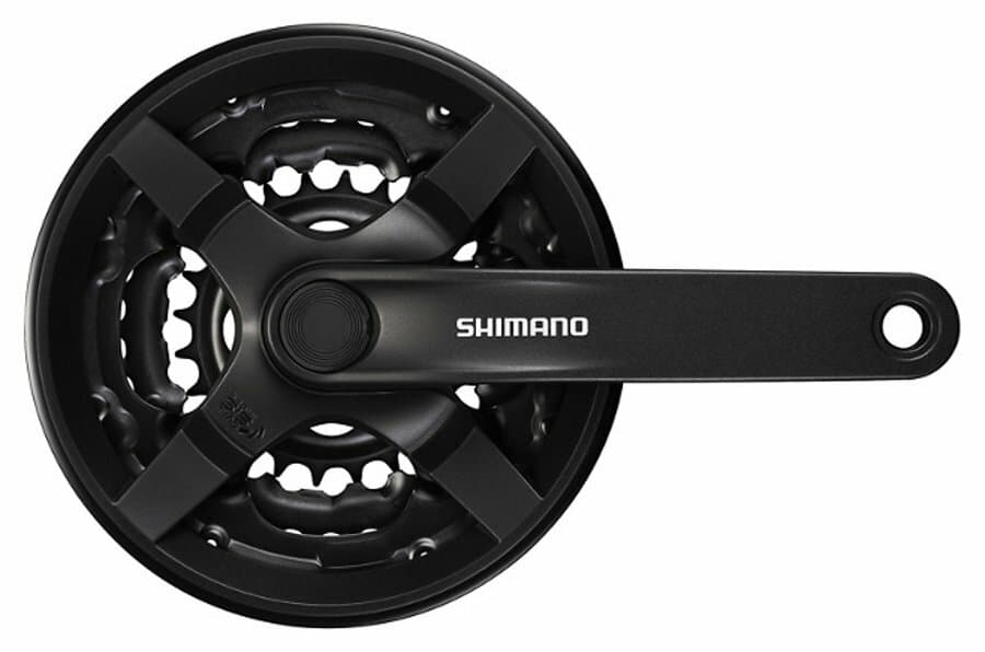 kliky SHIMANO Tourney FC-TY301-L, 175mm, 42-34-24 zubů, černé s krytem