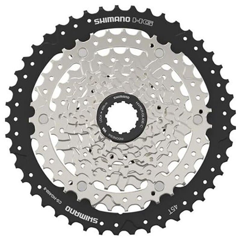 8-kazeta SHIMANO CS-HG400 11-45 zubů, stříbrná/černá, v krabičce
