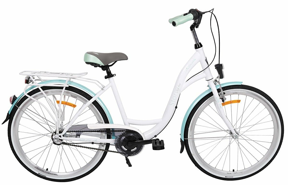 kolo STORM Stockholm 26" 3sp. 17" bílé / mořské modré