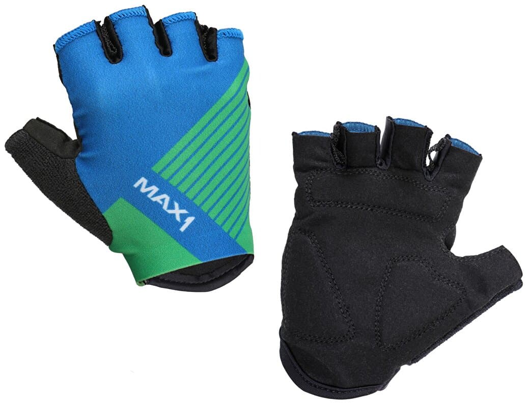 dětské krátkoprsté rukavice MAX1 Raceday 5-6 let modro/zelené