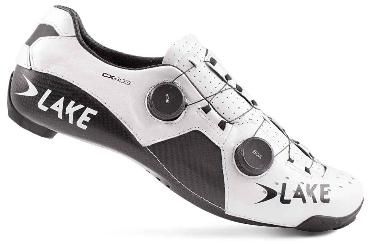 tretry LAKE CX403 Carbon bílo/černé vel.43,5