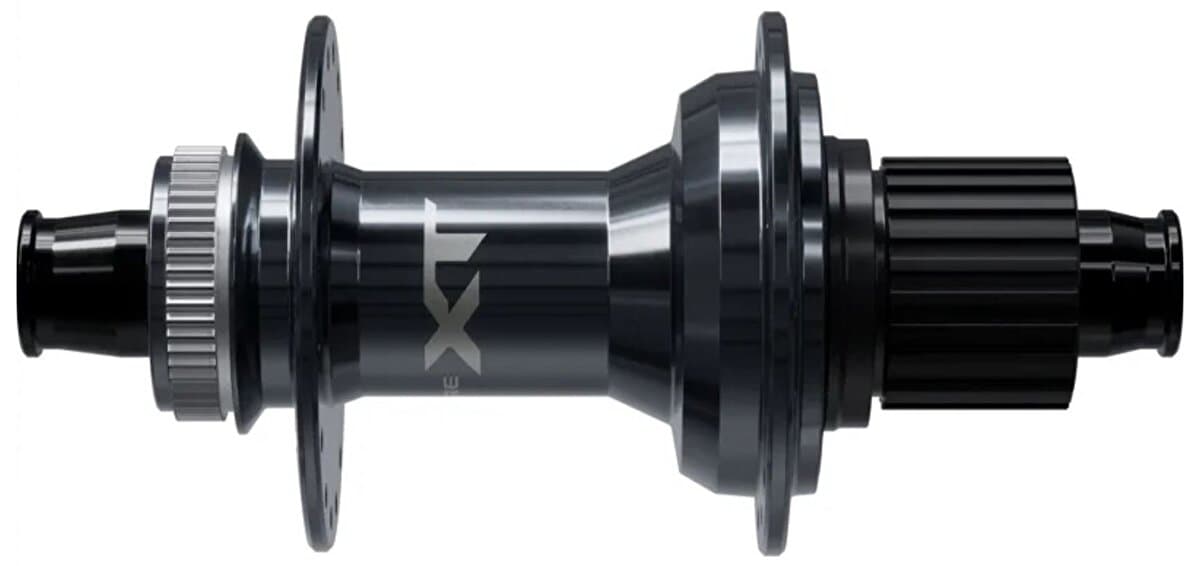 náboj disc SHIMANO XT FH-M8210-B 28d Center lock 12mm e-thru-axle 148mm 12 speed zadní černý, box