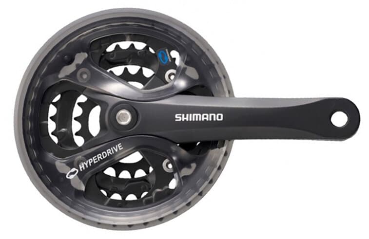 kliky SHIMANO Acera FC-M361, 175 mm, 48-38-28 zubů, černé, s krytem řetězu, čtyřhran, v krabičce