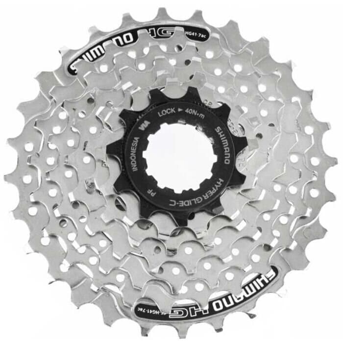 7-kazeta SHIMANO CS-HG41 11-28 zubů, stříbrná