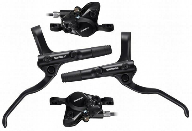 brzda kotoučová SHIMANO MT201, p+z (1000+1700 mm) komplet bez kotoučů, v krabičce