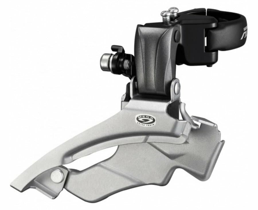 přesmykač SHIMANO Altus FD-M371 O 34,9mm (s adaptéry O 28,6 a 31,8 mm) Dual pull, v krabičce