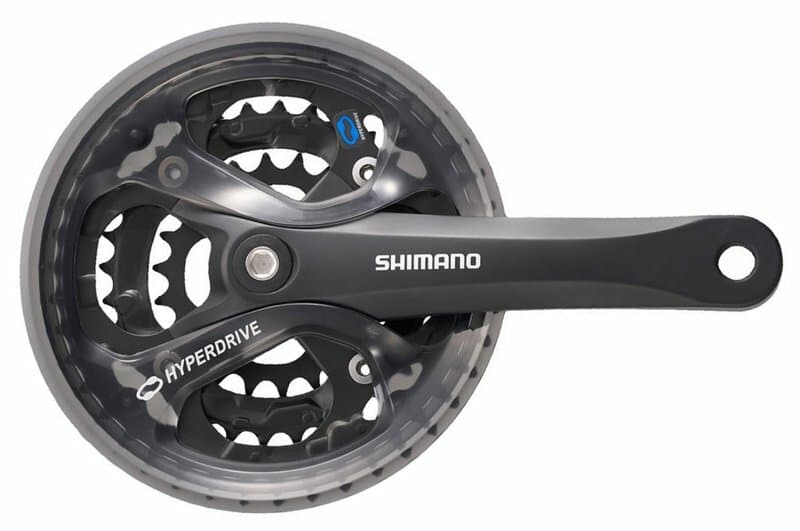 kliky SHIMANO Acera FC-M361, 175mm, 42-32-22 zubů, černé, s krytem , 7/8 speed, čtyřhran,, v krabičc