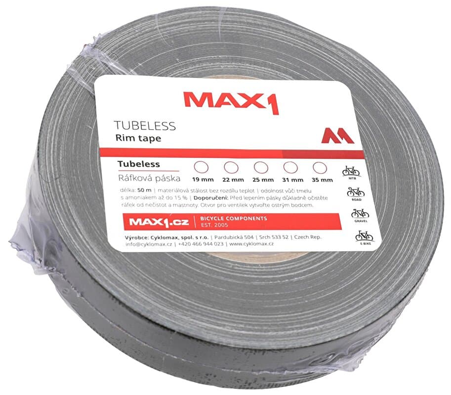 ráfková páska MAX1 Tubeless 22 mm 50m - náhled 3