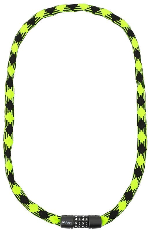řetězový zámek MAX1 Twist kódový 3,2x1200 mm zeleno/černý
