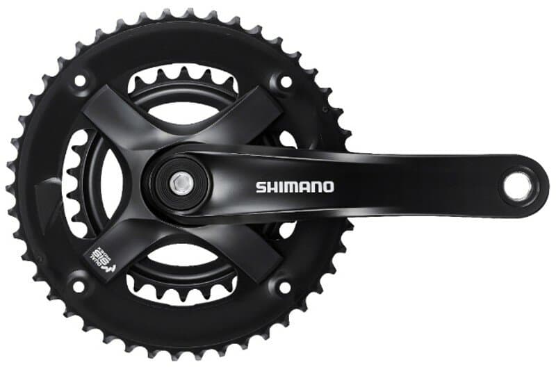 kliky SHIMANO Tourney FC-TX501-L, 175mm, 46-30 zubů, černé bez krytu