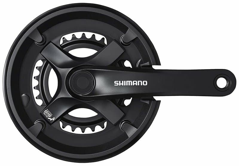 kliky SHIMANO Tourney FC-TX501-L, 175mm, 46-30 zubů, černé s krytem
