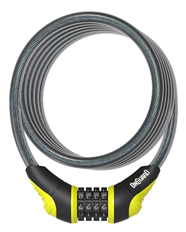 zámek ONGUARD spirála 1800x10 mm kódový žlutý