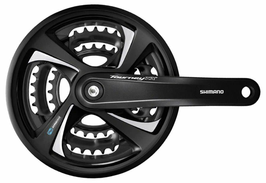 kliky SHIMANO Tourney TX FC-TX801-L, 175mm, 48-38-28 zubů, černé s krytem