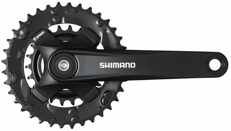kliky SHIMANO FC-MT101-L 170mm 36-22 zubů, černé, 9 speed, bez krytu, pro osu čtyřhran
