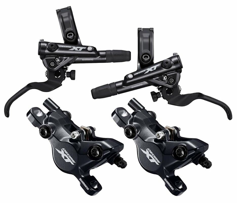brzda kotoučová SHIMANO XT M8100 p+z komplet bez kotoučů bez adapt. (J-kit), v krabičce