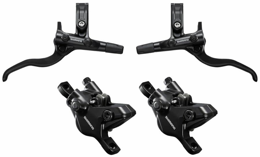 brzda kotoučová SHIMANO Deore MT410 p+z (850+1600 mm) komplet bez kotoučů (zadní J-kit)