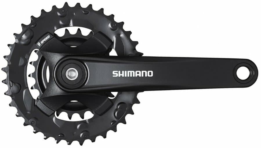 kliky SHIMANO FC-MT101-L, 175mm, 36-22 zubů, černé, 9 speed, bez krytu, pro osu čtyřhran