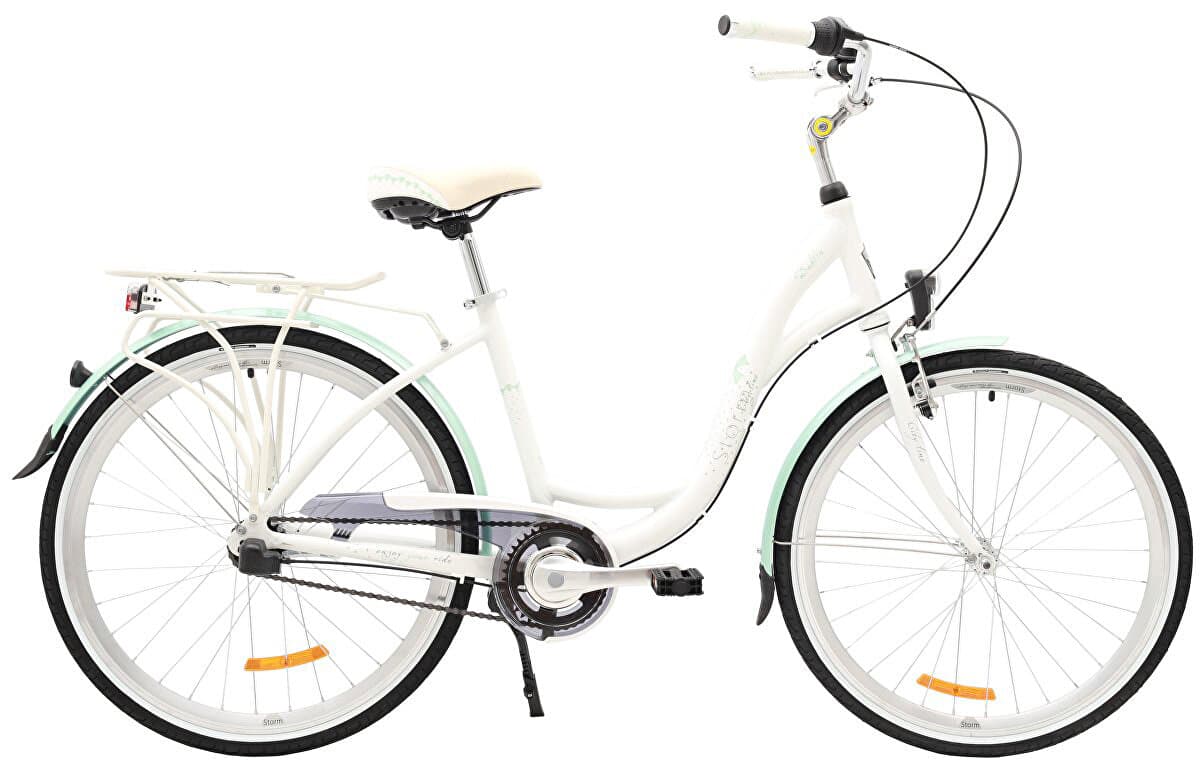 kolo STORM Dublin Alu 26" 3sp. 17" bílé / mořské modré