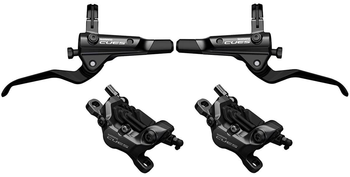 brzda kotoučová SHIMANO Cues U8020 čtyřpístková p+z (1000+1700 mm) komplet  (P+Z J-kit)