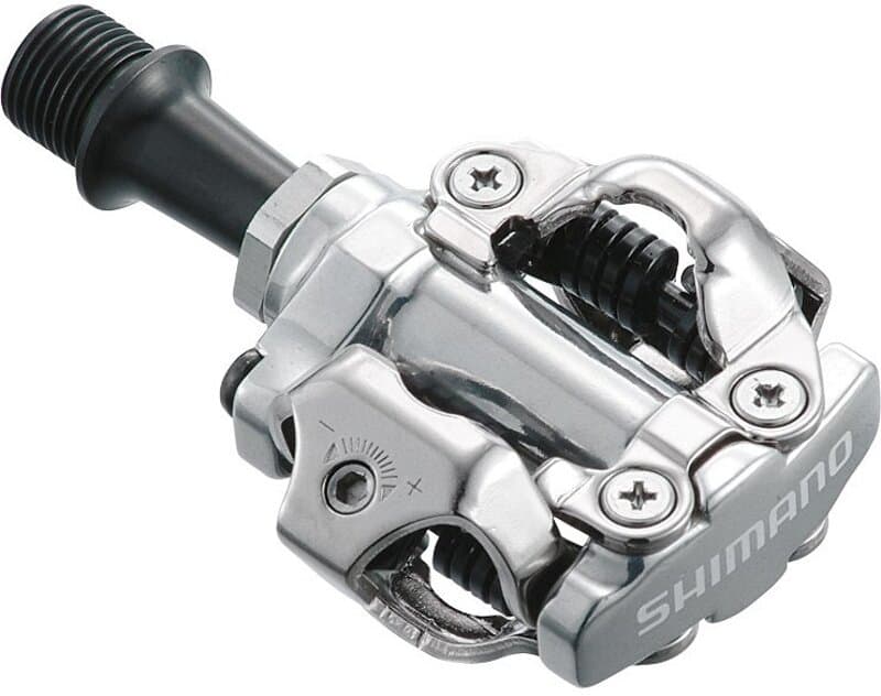 pedály SHIMANO SPD PD-M540 stříbrné s kufry SM-SH51, v krabičce