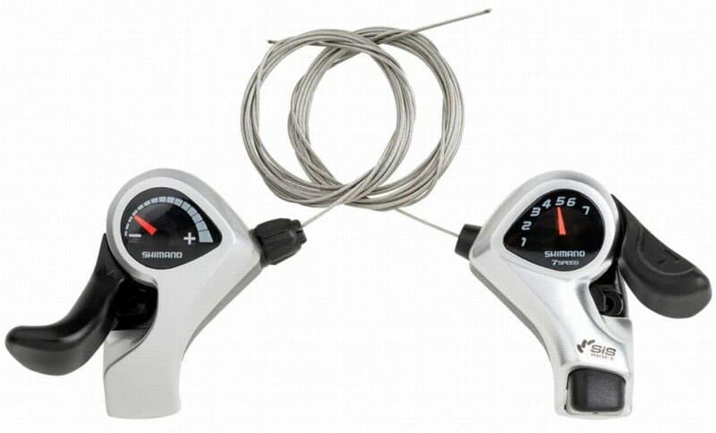 řazení SHIMANO SL-TX50-L+7 3x7 rychlostí  SIS (pár), v krabičce