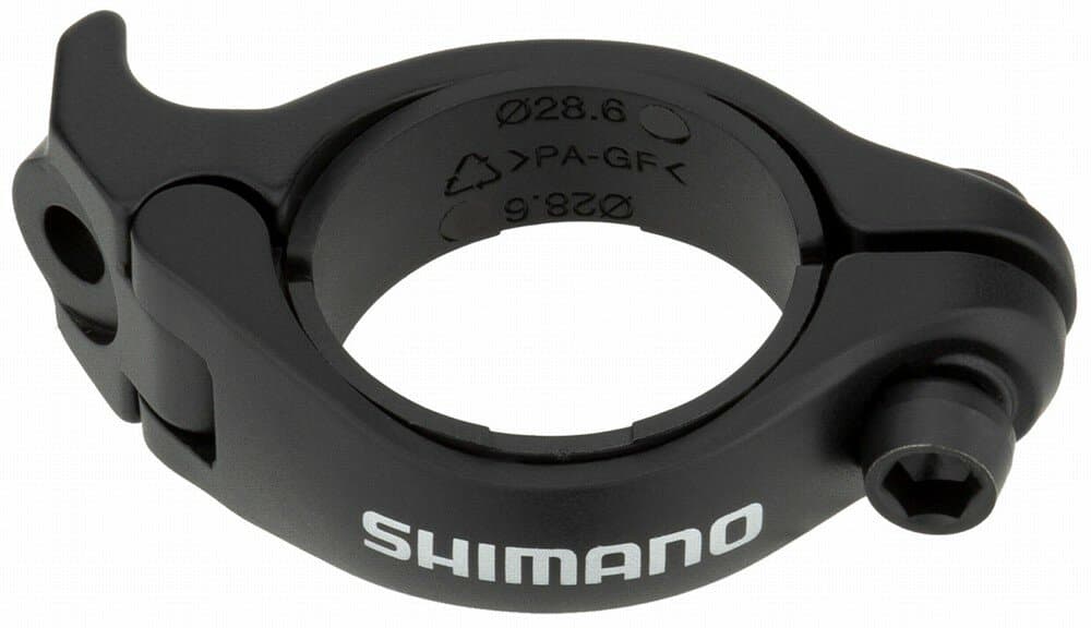 objímka na přesmykač SHIMANO O31,8mm s adaptérem na O28,6mm SM-AD91-MS