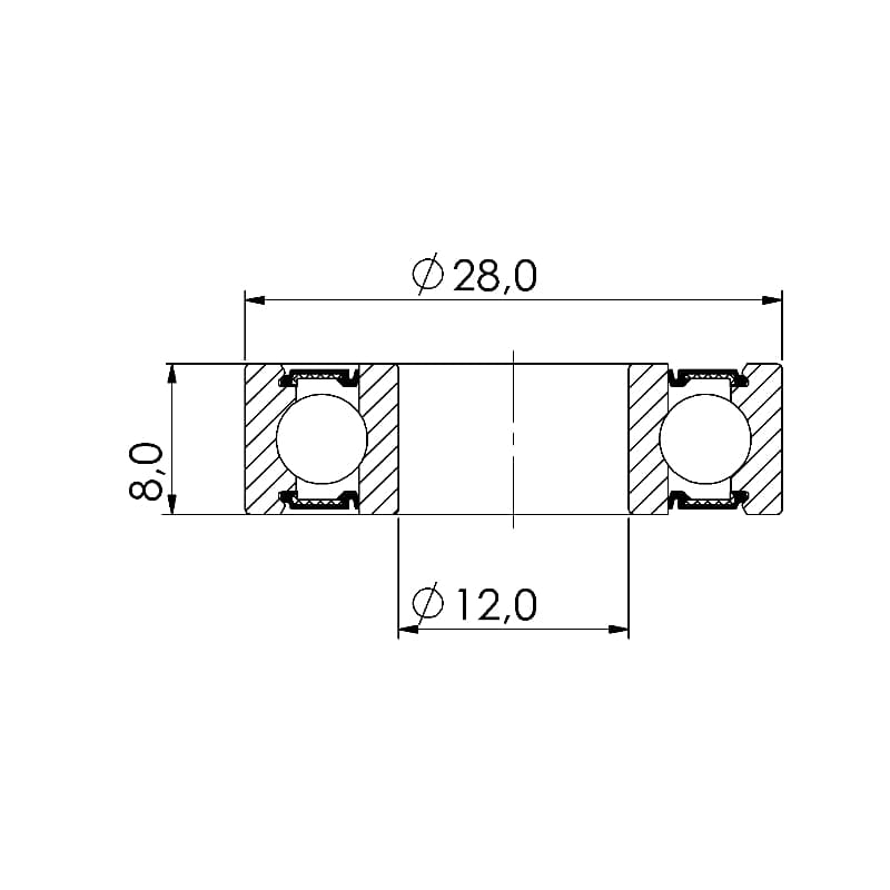 Ložisko kuličkové MAX CB-447  6001V   LLU  12x28x8 - náhled 2