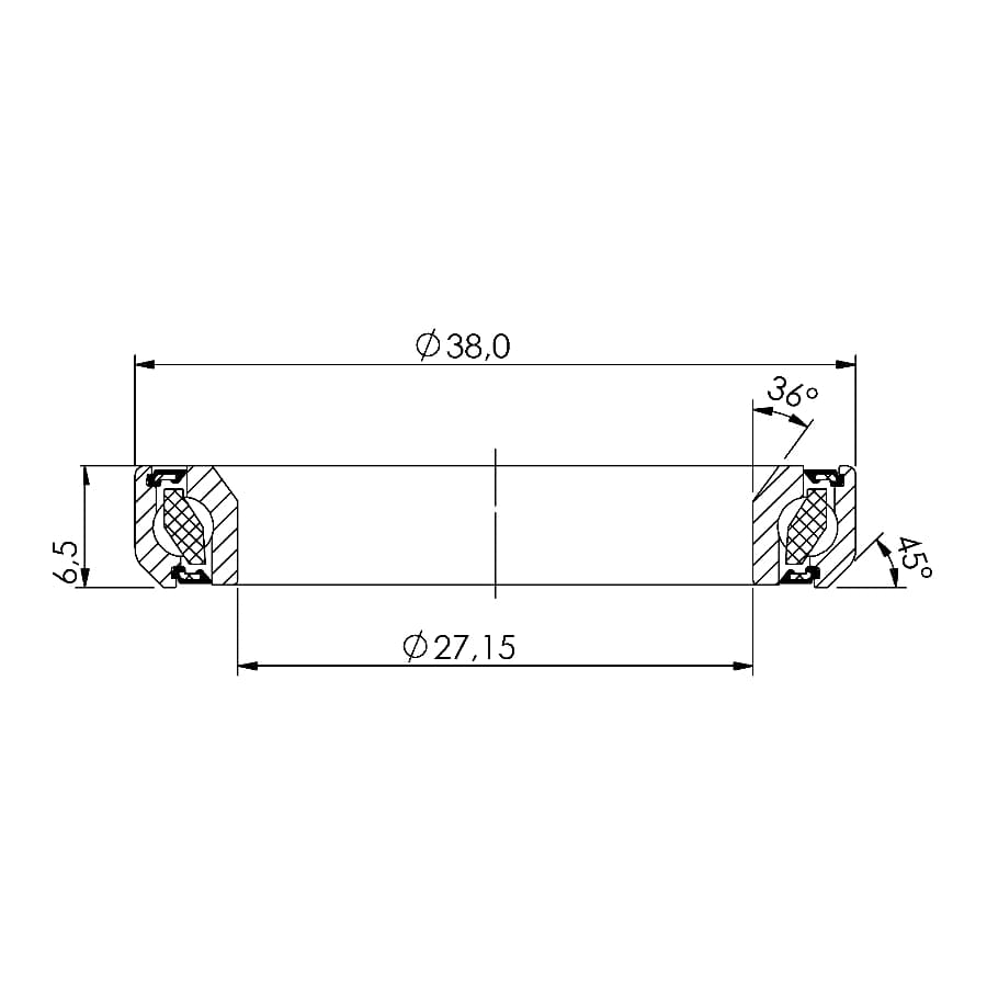 Ložisko hlavového složení CB-706  27,15x38,0x6,5  36°/45° - náhled 3