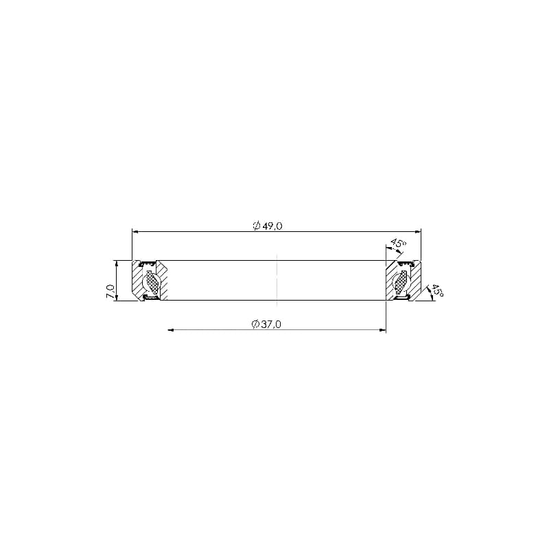 Ložisko hlavového složení CB-770  37,0x49,0x7  45°/45° - náhled 3