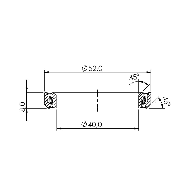 Ložisko hlavového složení CB-790  40,0x52,0x8  45/45° - náhled 3