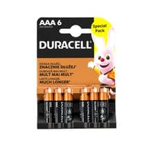 Baterie mikrotužková AAA LR03 Alkalika Duracell blistr 6 ks