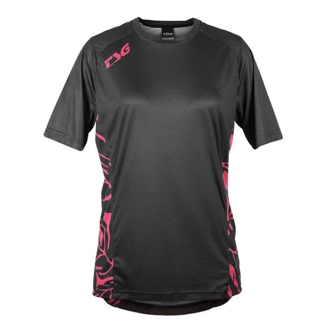 Dres dámský TSG Floral Jersey krátký rukáv dusty cedar black, XS