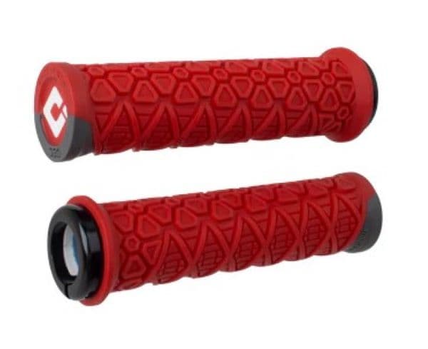 Gripy MTB ODI Vanquish, v2.1 Lock-On, MTB, Closed End, Red / Graphite