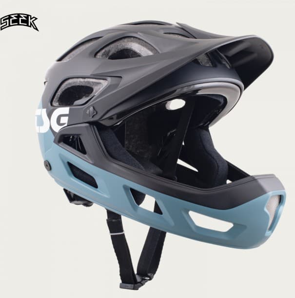 Přilba juniorská integrální/enduro 2v1 TSG Seek Youth FR Graphic Flow black-blue, XXS/XS