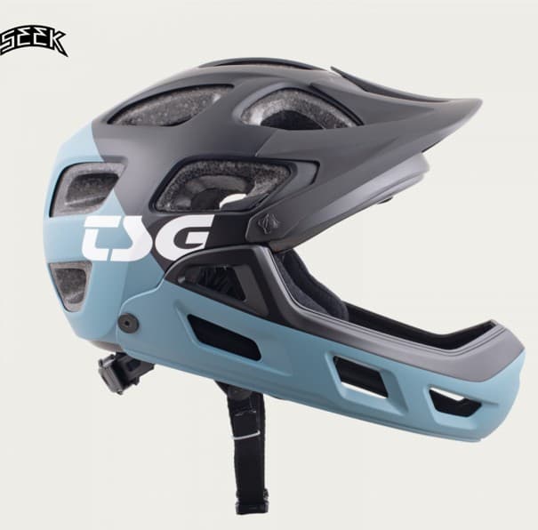 Přilba juniorská integrální/enduro 2v1 TSG Seek Youth FR Graphic Flow black-blue, XXS/XS - náhled 2