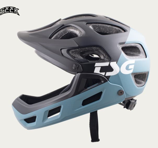 Přilba juniorská integrální/enduro 2v1 TSG Seek Youth FR Graphic Flow black-blue, XXS/XS - náhled 3