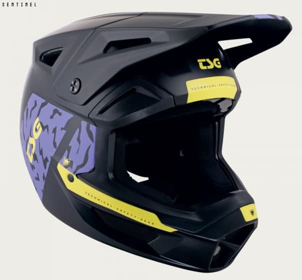 Přilba integrální TSG Sentinel Graphic design Violet Yellow Flakes, M